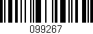 Código de barras (EAN, GTIN, SKU, ISBN): '099267'