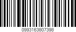Código de barras (EAN, GTIN, SKU, ISBN): '0993163807398'