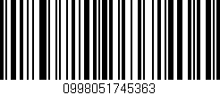 Código de barras (EAN, GTIN, SKU, ISBN): '0998051745363'