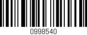 Código de barras (EAN, GTIN, SKU, ISBN): '0998540'