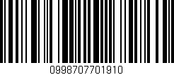 Código de barras (EAN, GTIN, SKU, ISBN): '0998707701910'