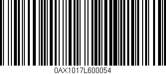 Código de barras (EAN, GTIN, SKU, ISBN): '0AX1017L600054'