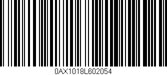 Código de barras (EAN, GTIN, SKU, ISBN): '0AX1018L602054'