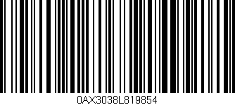 Código de barras (EAN, GTIN, SKU, ISBN): '0AX3038L819854'