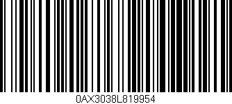 Código de barras (EAN, GTIN, SKU, ISBN): '0AX3038L819954'