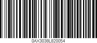 Código de barras (EAN, GTIN, SKU, ISBN): '0AX3038L820054'