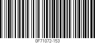 Código de barras (EAN, GTIN, SKU, ISBN): '0F71072-153'