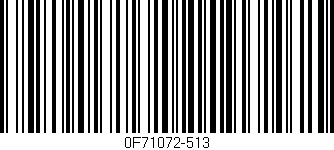 Código de barras (EAN, GTIN, SKU, ISBN): '0F71072-513'
