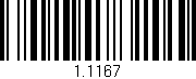 Código de barras (EAN, GTIN, SKU, ISBN): '1.1167'