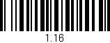 Código de barras (EAN, GTIN, SKU, ISBN): '1.16'