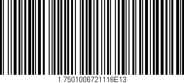Código de barras (EAN, GTIN, SKU, ISBN): '1.7501006721116E13'
