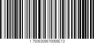 Código de barras (EAN, GTIN, SKU, ISBN): '1.7506309870066E13'