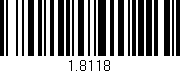 Código de barras (EAN, GTIN, SKU, ISBN): '1.8118'