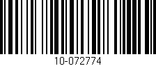 Código de barras (EAN, GTIN, SKU, ISBN): '10-072774'