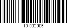 Código de barras (EAN, GTIN, SKU, ISBN): '10-092086'