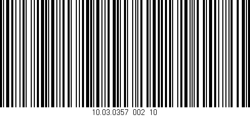 Código de barras (EAN, GTIN, SKU, ISBN): '10.03.0357_002_10'