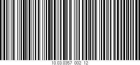 Código de barras (EAN, GTIN, SKU, ISBN): '10.03.0357_002_12'