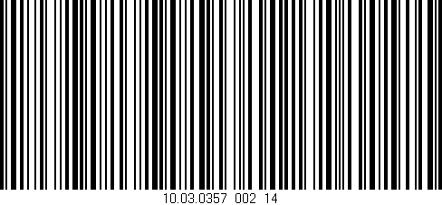 Código de barras (EAN, GTIN, SKU, ISBN): '10.03.0357_002_14'