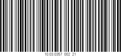 Código de barras (EAN, GTIN, SKU, ISBN): '10.03.0357_002_21'