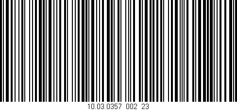 Código de barras (EAN, GTIN, SKU, ISBN): '10.03.0357_002_23'