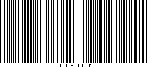 Código de barras (EAN, GTIN, SKU, ISBN): '10.03.0357_002_32'