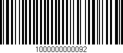 Código de barras (EAN, GTIN, SKU, ISBN): '1000000000092'