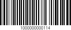 Código de barras (EAN, GTIN, SKU, ISBN): '1000000000114'