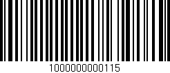 Código de barras (EAN, GTIN, SKU, ISBN): '1000000000115'