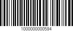 Código de barras (EAN, GTIN, SKU, ISBN): '1000000000594'