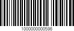 Código de barras (EAN, GTIN, SKU, ISBN): '1000000000596'