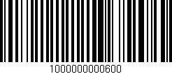 Código de barras (EAN, GTIN, SKU, ISBN): '1000000000600'