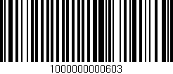 Código de barras (EAN, GTIN, SKU, ISBN): '1000000000603'