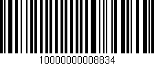 Código de barras (EAN, GTIN, SKU, ISBN): '10000000008834'