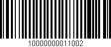 Código de barras (EAN, GTIN, SKU, ISBN): '10000000011002'