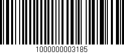 Código de barras (EAN, GTIN, SKU, ISBN): '1000000003185'