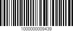 Código de barras (EAN, GTIN, SKU, ISBN): '1000000009439'