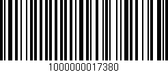 Código de barras (EAN, GTIN, SKU, ISBN): '1000000017380'