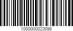 Código de barras (EAN, GTIN, SKU, ISBN): '1000000022698'