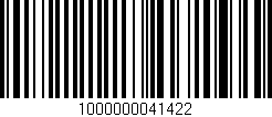Código de barras (EAN, GTIN, SKU, ISBN): '1000000041422'