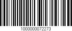 Código de barras (EAN, GTIN, SKU, ISBN): '1000000072273'