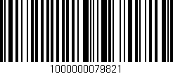 Código de barras (EAN, GTIN, SKU, ISBN): '1000000079821'