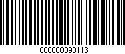 Código de barras (EAN, GTIN, SKU, ISBN): '1000000090116'