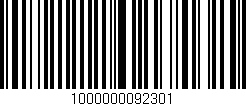 Código de barras (EAN, GTIN, SKU, ISBN): '1000000092301'