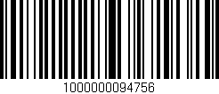 Código de barras (EAN, GTIN, SKU, ISBN): '1000000094756'