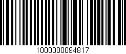 Código de barras (EAN, GTIN, SKU, ISBN): '1000000094817'