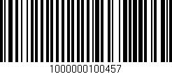 Código de barras (EAN, GTIN, SKU, ISBN): '1000000100457'