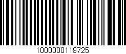 Código de barras (EAN, GTIN, SKU, ISBN): '1000000119725'