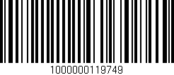 Código de barras (EAN, GTIN, SKU, ISBN): '1000000119749'