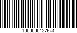 Código de barras (EAN, GTIN, SKU, ISBN): '1000000137644'