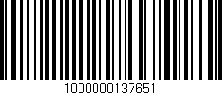 Código de barras (EAN, GTIN, SKU, ISBN): '1000000137651'